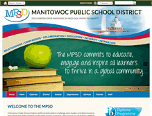 Tablet Screenshot of manitowocpublicschools.org